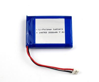 Китай Клетки батареи 144765 75g 2000mAh иона полимера 7,4 v Li лития продается