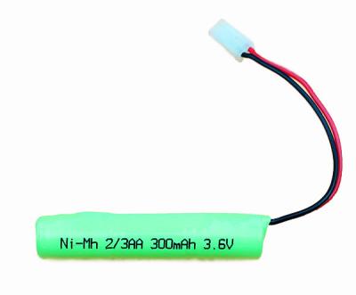 China Tipo recargable del palillo de la batería 2 3AA 300mAh del Ni Mh 3,6 V 300mah en venta