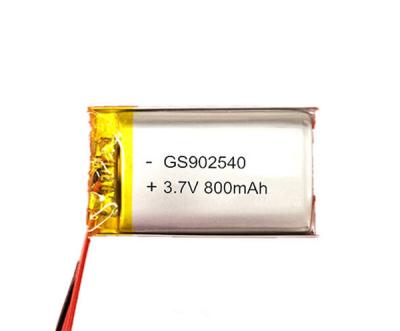 China Lithium-Polymer-Batterie 902540 800mAh 3.7V beantragen Beleuchtung zu verkaufen