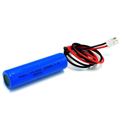 Chine Lithium de la batterie 1600mAh Lifepo4 de signe de sortie de secours d'IFR18650 3.2V à vendre