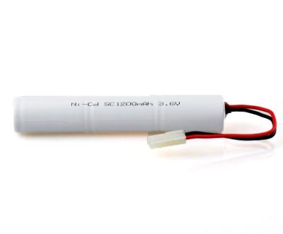 China SC1200mAh 3,6 Volt NiCd-Batterie-Nickel-Cadmiumzellstock-Satz zu verkaufen