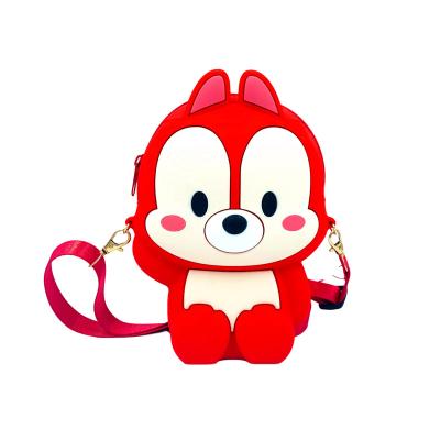 China Fashion Silicone Shoulder Bag Waterproof Zipper Handbag For Kids Cross - Body Bag Cartoon Silicone Purse Messenger for sale