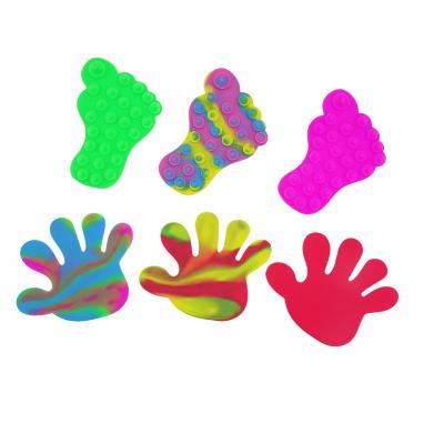 China novelty & Hot Selling Gag Silicone Suction Cup Hands And Sucker Feet Pull It Novelty Toy Silicone Palm Suction Squeeze Shaky Person Toys for sale