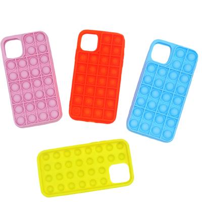 China Reliver waterproof hot sale fidgety person toys popping protective silicone phone case for iphone 11 12 13 pro max for sale