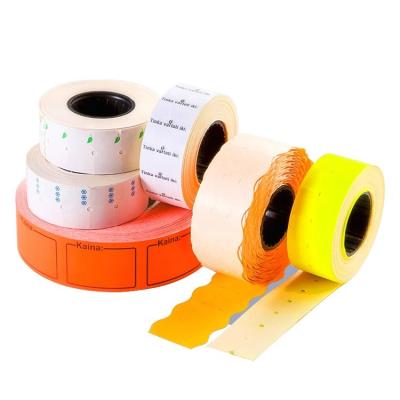 China Wholesale 1 Line White Blank Self Adhesive Vellum Gun Label Sticker Barcode Roll for sale