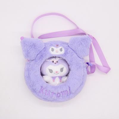 China Cute Anime Plushie Bag Cartoon Shoulder Bags Kawaii Stuffed Animals Backpack OEM Sanrio Kuromi Toy Gift Factory Decoration Adults/Kids Backpacks for sale