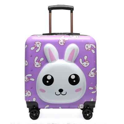 China ABS Customized LOGO Children's Trolley 18-20 Inch 360 Degree Wheel Cartoon Small Suitcase Children Travel Luggage Set for sale