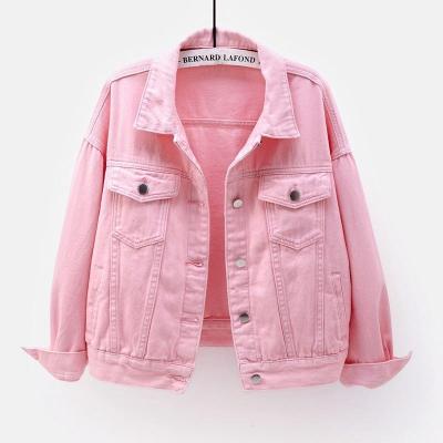 China QUICK DRY Exquisite Windproof Purple Denim Coat Fashion Denim Jacket Women's No-Brand Pink Jacket for sale