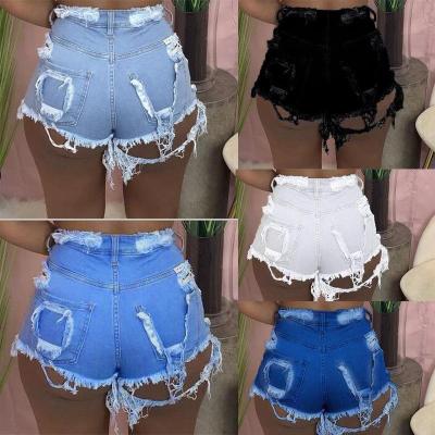 China Ns040 Breathable Fashion Streetwear 2021 Summer Shorts Women Ripped Jeans Women Shorts for sale