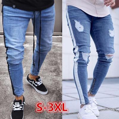 China Men's Classic QUICK DRY Jean Pents Skinny Ripped Blue Men's Office Bottom Fit Tapered New Mens Denim Pants Biker Boot Cut Jeans For Men for sale