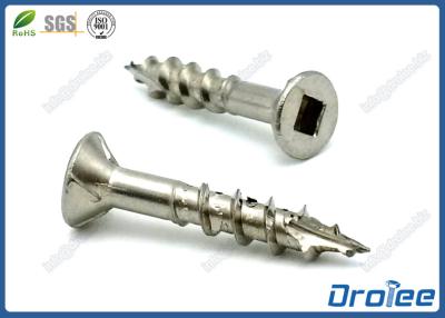 China 304/316 tornillo principal avellanado de la cubierta de la impulsión cuadrada del acero inoxidable con 4 costillas en venta