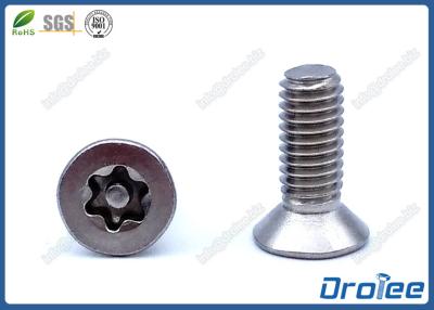 China Tornillos Torx inoxidables de la seguridad de la cabeza del plano de acero en venta