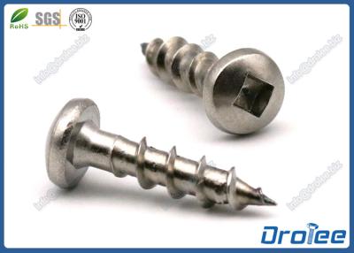 China Tornillo de madera del Decking del acero inoxidable de la cabeza de la cacerola de la impulsión cuadrada de los SS 304/316/410 en venta