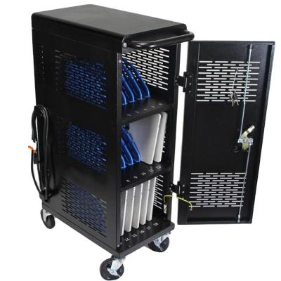 China School ; 18-Device Mobile Chromebook Desktop Cart Storage Cabinet Ac Charging Station For Laptops Tablets for sale