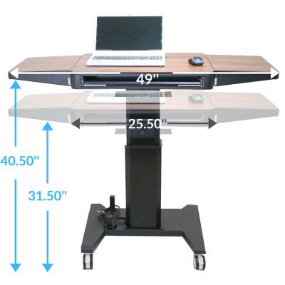 China Classroom Smart Height Adjustable Mobile Lectern Podium for sale