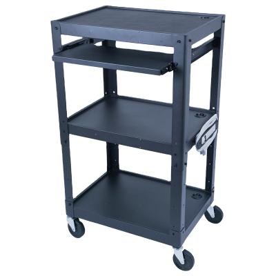 China (Height) Adjustable Laptop Workstation Audio Visual Cart with Wheels; Mobile presentation desk; Height adjustable lectern for sale