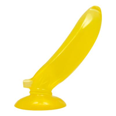 China 170mm long plug backyard anal massage anal masturbator specific banana shaped suction cup 017007 for sale