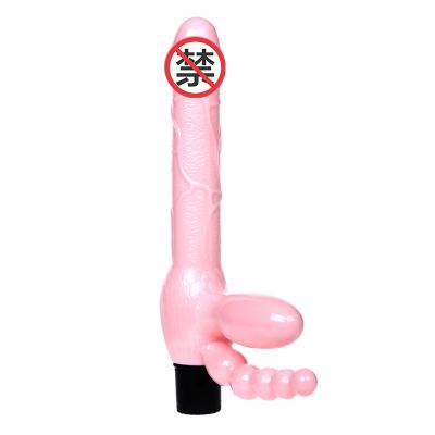 China TPR Head 25cm Long 3.5cm Wide Sex Products Double Head Sharing Wear Female Lesbian Penis Triple Head for sale