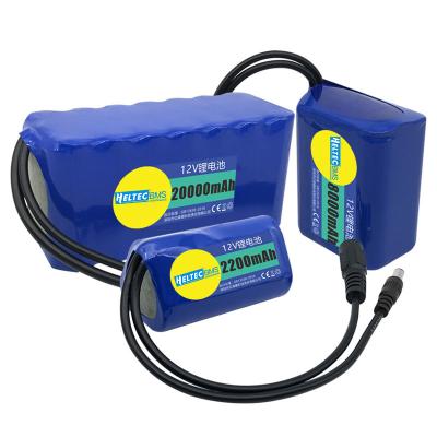 China Rechargeable Toys 12V 7000mah 10000mah 15000mah 30000mah Li Ion Batteries 12.6V With BMS 18650 Battery Pack for sale