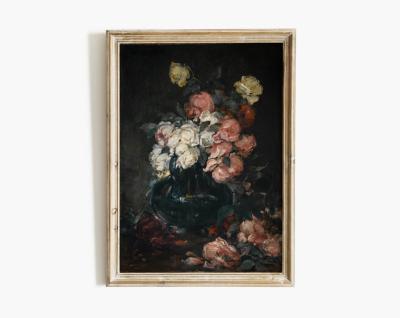 China Flower Still Life Classic Wall Art Print Poster Canvas Paintings For Living Room Home Decoration for sale