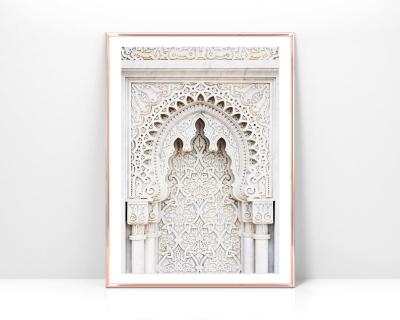 China Modern Moroccan Ornament Prints Decorative Wall Art Canvas Building Painting for sale