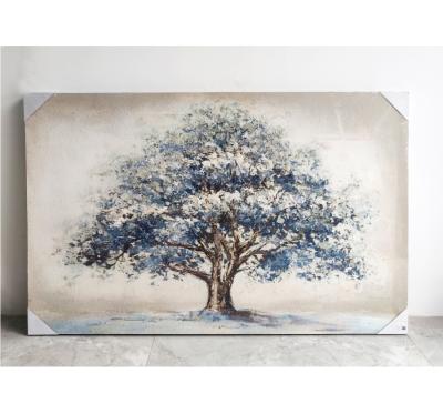 China Unique 100% Hand Painted Abstract Tree Oil Painting On Canvas Wrap Wall Art for sale