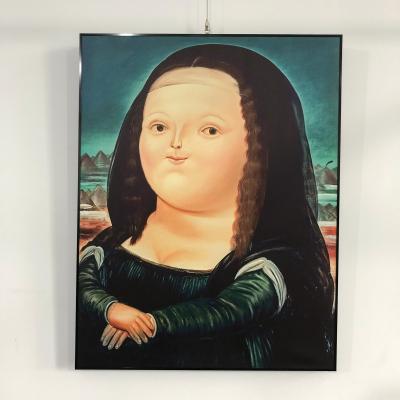 China Modern Cartoon Mona Lisa Canvas Painting Reproduction Painting by da Vinci for sale