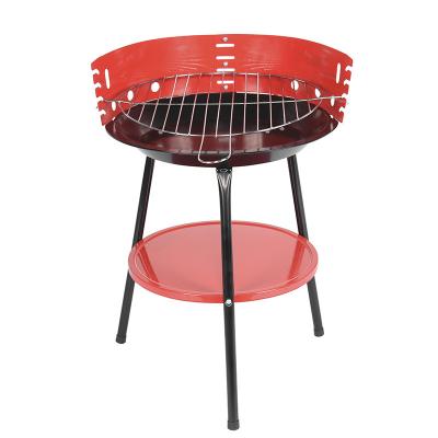 China Easily Assembled Portable Outdoor Apple Shaped Charcoal Grill BBQ Grill Windproof Grill for sale