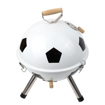 China Easily Assembled Barbecue Outdoor Portable Football Type Grill for sale