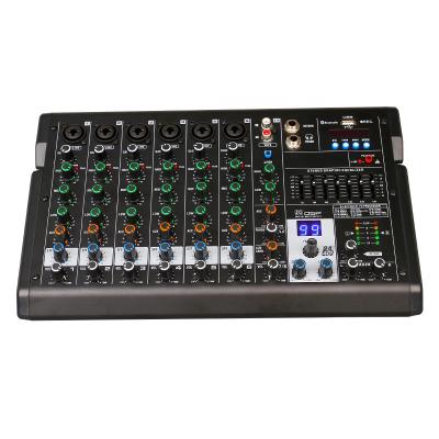 China Custom 8 Channel EQ Berani Output Good Quality Professional Digital Audio Mixer Adjustable 7 Bands for sale