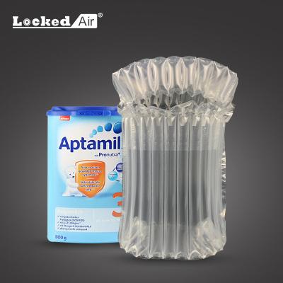 China Portable Eco-friendly Column Plastic Bag Inflatable Air Packing Bag Cushioning Wrap Column Wine Bottle Protector for sale