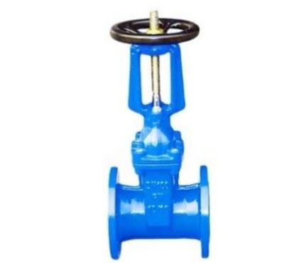 China Hydraulic Cast Iron Flange Type Sluice Gate Valve with Rising Stem and Resilient Seat for sale