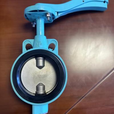 China Customized Service SS304 Stainless Steel Sanitary Butterfly Valve with Hand Lever for sale