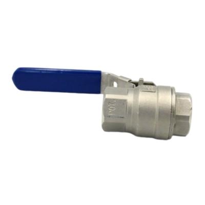 China Stainless Steel 2PC Internal Thread Handle Lock Ball Valve for Dependable Performance for sale