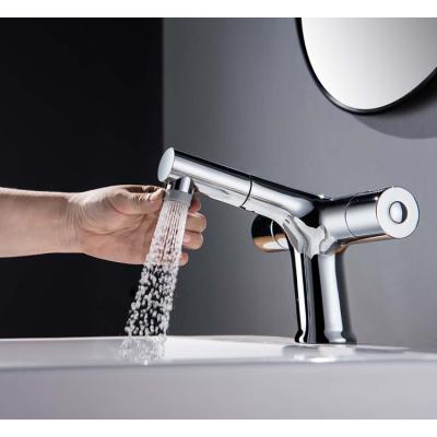 China Basin Faucet 300031 Mixer Tap Chrome Pull Out High Sprayer Market Basin Faucet for sale