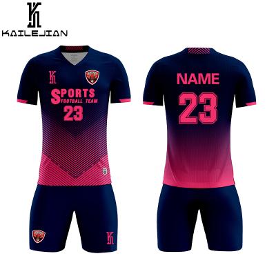 China Quick Dry Kailejian Kids Soccer Jerseys Adult Boys And Girls Soccer Clothes Sets Short Sleeve Football Uniforms Soccer Tracksuit for sale