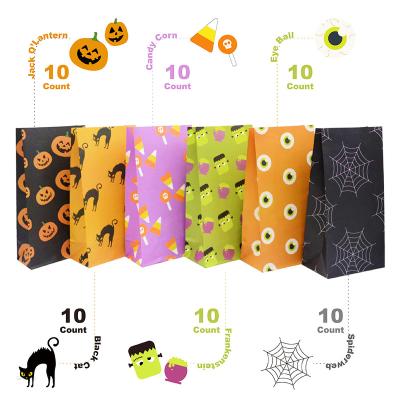 China BllalaLab Halloween Candy Treat Recyclable Paper Favor Bags Trick Or Treat Eco-Friendly Recyclable Kids Party Candy Packaging Gift Bag for sale