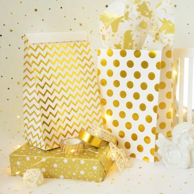 China BllalaLab Recyclable Wholesale Metallic Gold and Silver Aluminum Foil Candy Candy Treat Favor Bags for Party Gift Candy Bags for sale