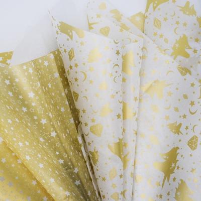 China BllalaLab Unicorn and Reused Materials Star Shape Wrap Tissue Paper Set Polka Bulk Wholesale Dots Tissue Paper Eco Friendly Recyclable for sale