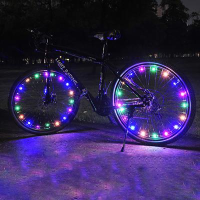 China Rainproof Activites New Product Outdoor Bicycle LED Spoke Light Warm Night Bicycle Riding Night Wheels Running Light for sale