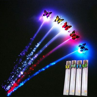 China Colorful Luminous LED ID Party Glitter Braids LED Hair Flashing Braid For Event Venue for sale