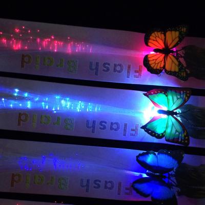 China LED Colorful Luminous ID Hairpin Glowing Luminescent Butterfly Led Hair Clip For New Year Party for sale