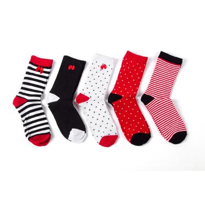 China Breathable Chinese Striped Cotton Women Christmas Warm Boot Socks Christmas Holiday New Year Retro Thigh High Socks for sale