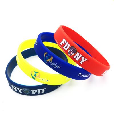 China Widely Wholesale Manufacturers Custom Rubber Wristbands Design Your Own Silicone Wristband Fashion Elastic Band Silicone Wristband for sale