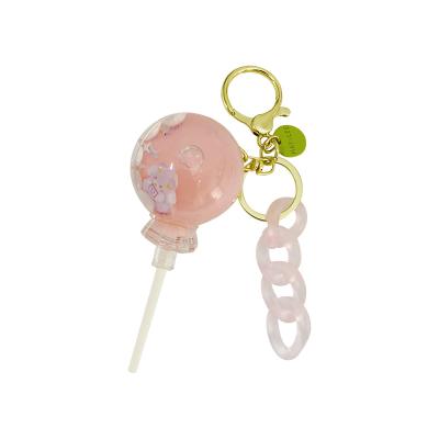 China Professional Custom Designer Liquid White Liquid Boba Candy Logo Crafting Figure Decoration Gift Key Chain Floating Custom for sale