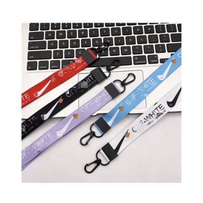 China 2022 Fast Shipping New Arrival Designer Poly Neck Lanyard Lanyard Keychain Daily Life Sublimation Logo Wristband Custom Wholesale Blanks for sale