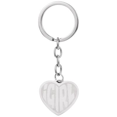 China Wholesale custom sublimation creative heart kawaii llaveros gift valentine keepsake metal key chain love key chain for sale