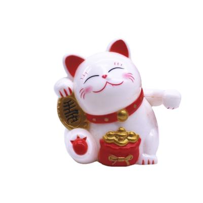 China Promotional gifts maneki neko 2022 new lucky cat with waving hand custom design Japanese logo unique charm big fingering cat for sale