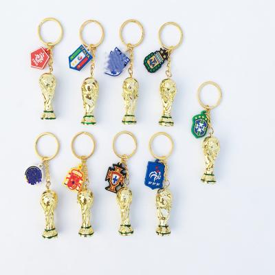 China 2022 Custom Resin World Cup Soccer Trophy Resin World Cup Soccer Trophy Design Logo Key Chain 2022 Key Chain for sale