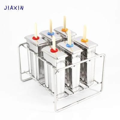 China Stainless Steel Popsicle 6pcs Mold Set for sale